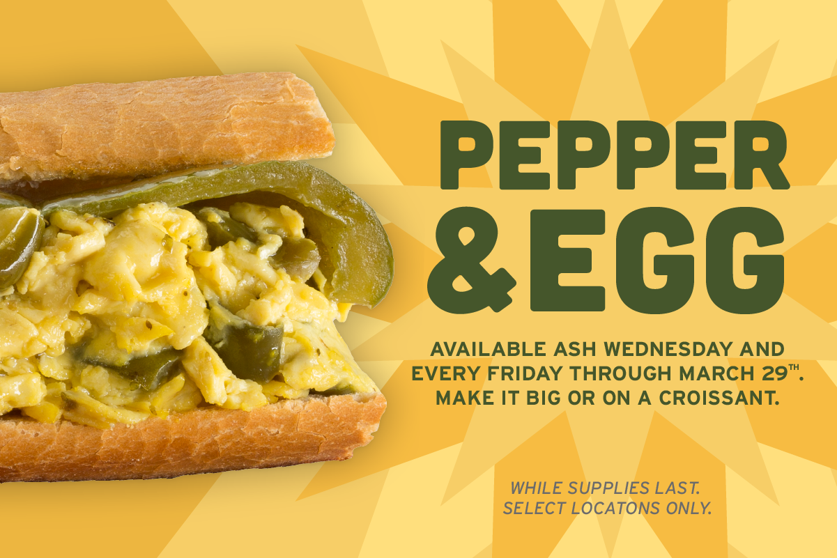 The Pepper and Egg is Back for Lent! News News Portillo's