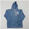 Blue Portillo's “Hot Dog Season” hoodie with white drawstrings, front view.