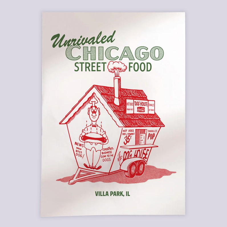  Villa Park original beef bus with the caption &quot;Unrivaled Chicago Street Food&quot;