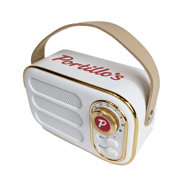 Portillo&#39;s retro style radio portable bluetooth speaker